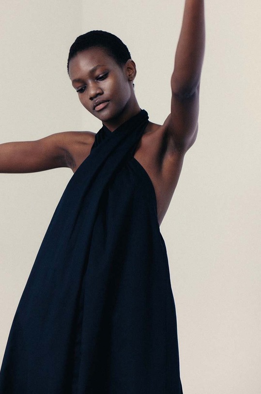 Îmbrăcăminte MUUV. rochie din bumbac TYE sukienka.dluga.TYE negru