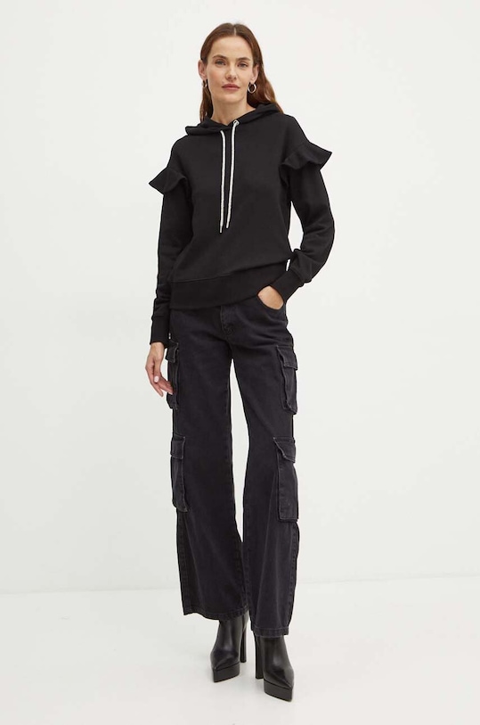 Silvian Heach bluza bawełniana LINDER GPA24338FE czarny ZW24