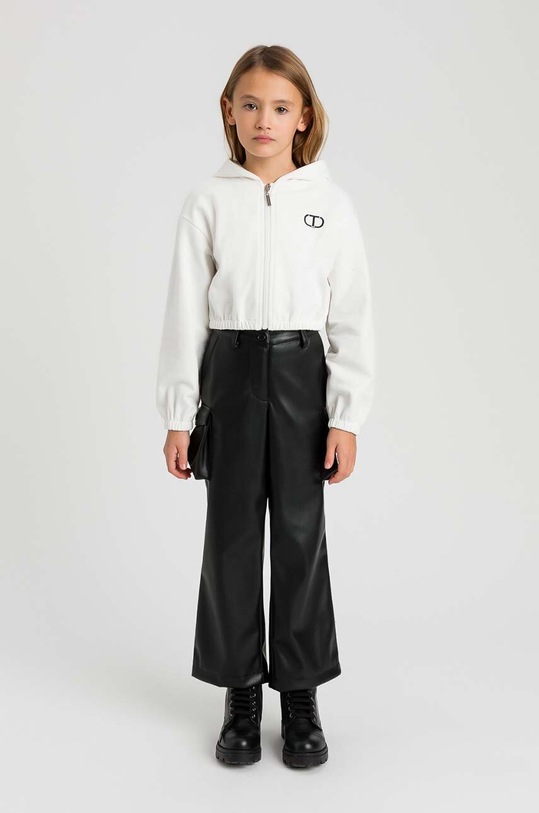 Dětská mikina Twinset s kapucí bílá 242GJ2331