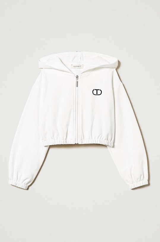 Dětská mikina Twinset 242GJ2331 bílá ZW24