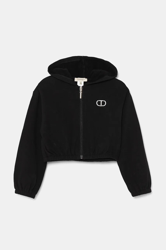 Dětská mikina Twinset s kapucí černá 242GJ2331