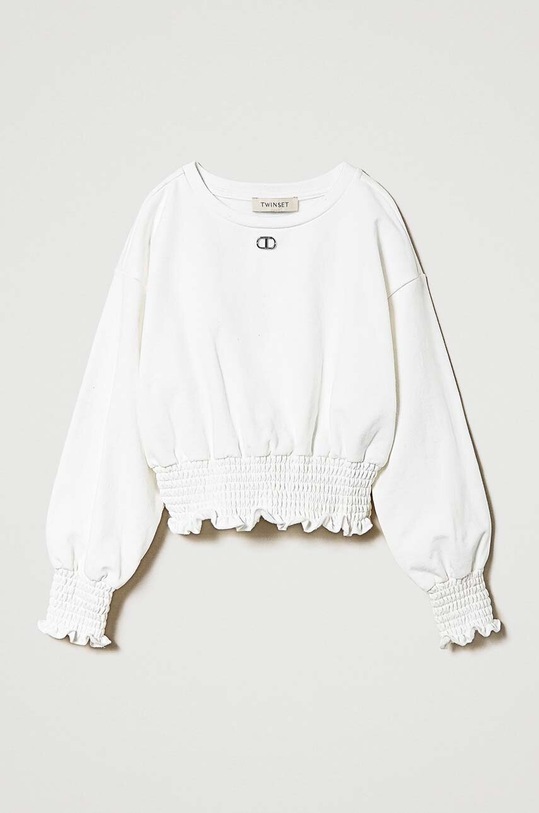 Dětská mikina Twinset 242GJ2330 bílá ZW24