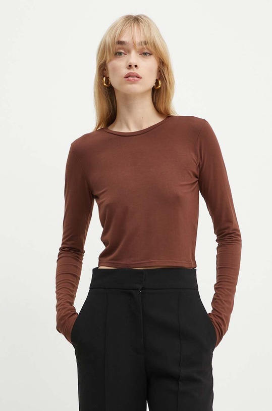 Silvian Heach tricou DROMI maro GPA24300TS