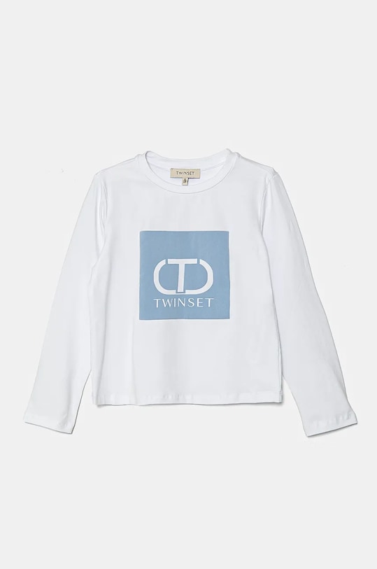 Dětské tričko s dlouhým rukávem Twinset s elastanem bílá 242GJ2030.128.170
