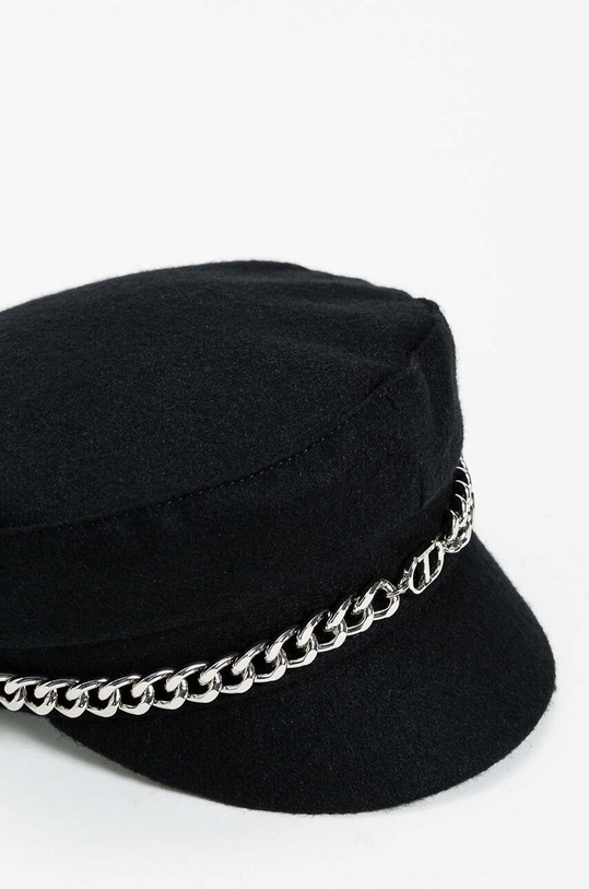 Twinset czapka wełniana dziecięca 242GJ5018 czarny ZW24