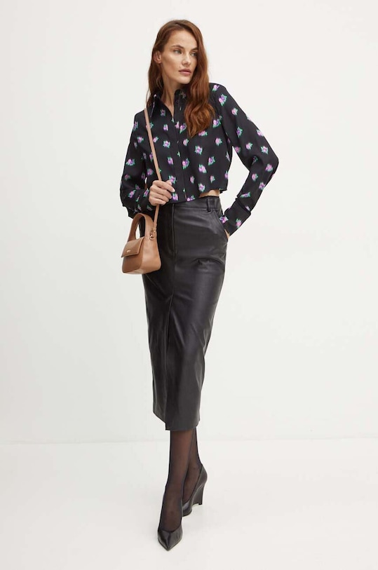 Košeľa Silvian Heach ERTIL GPA24138CA čierna ZW24