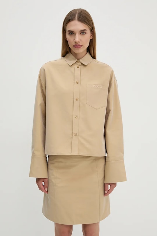 Рубашка 2NDDAY Claras TT casual бежевый 2245130229