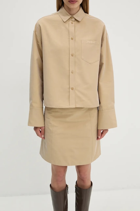 Рубашка 2NDDAY Claras TT 2245130229 бежевый