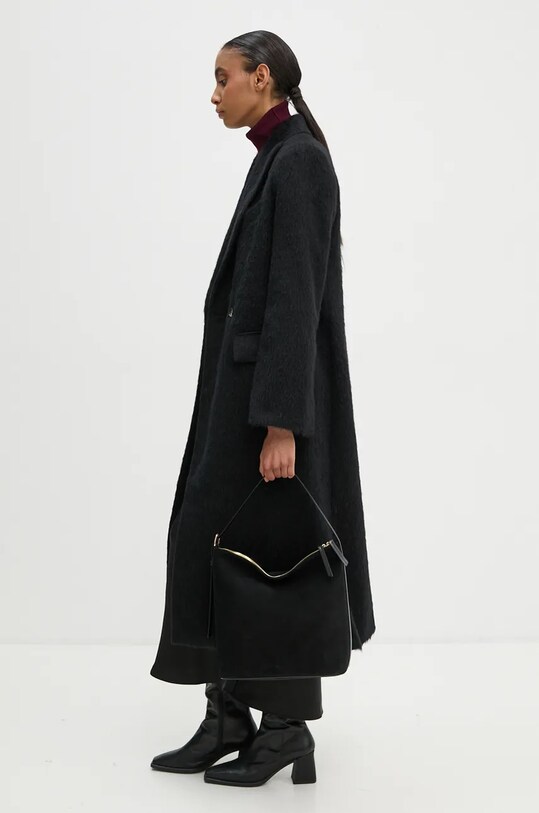 Day Birger et Mikkelsen palton din lana Franka - Fuzzy Autumn negru DAY65243395