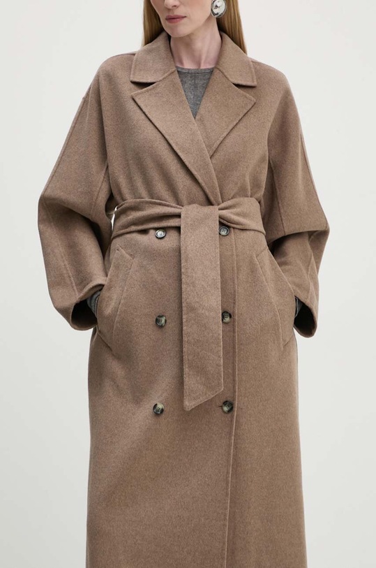 Day Birger et Mikkelsen płaszcz Howard - Double Faced Wool DAY65243401 beżowy
