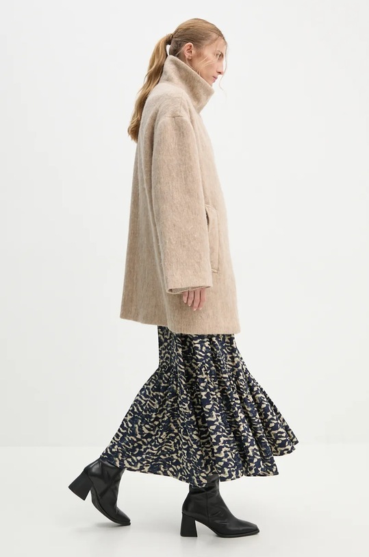 Пальто з домішкою вовни Day Birger et Mikkelsen Keaton - Fluffy Wool Blend бежевий DAY65243396