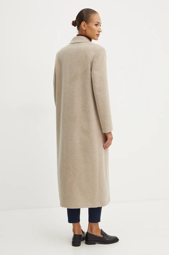 Odzież Liviana Conti płaszcz wełniany F4WL60 beżowy