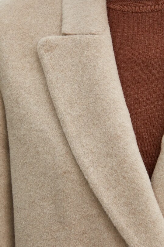 Liviana Conti płaszcz wełniany F4WL60 beżowy