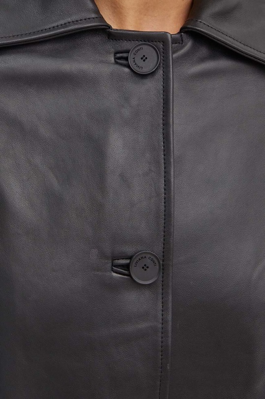 Liviana Conti płaszcz skórzany F4WX35