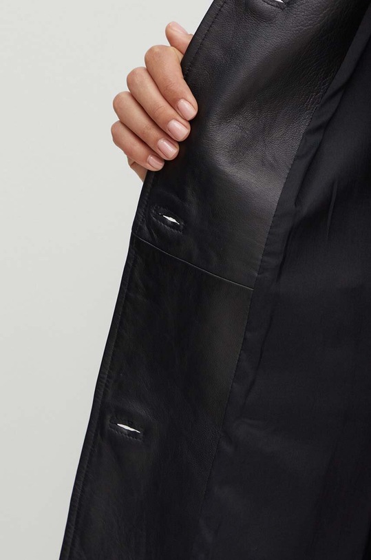 Liviana Conti płaszcz skórzany F4WX35