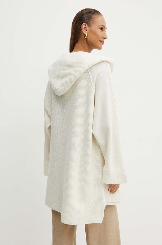 Odzież Liviana Conti kardigan wełniany F4WA82 beżowy