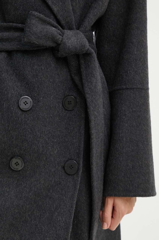 Μάλλινο παλτό Silvian Heach STORZ GPA24016CP γκρί