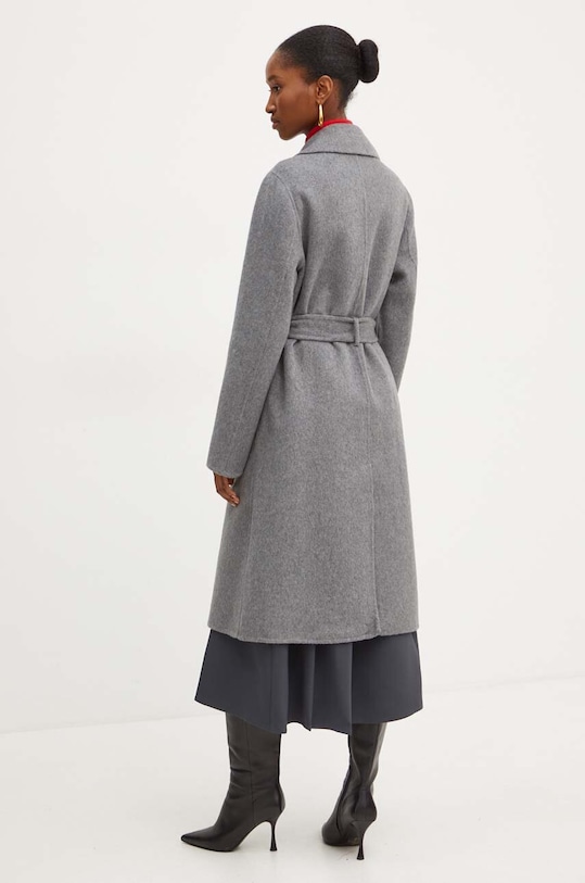 Odzież Silvian Heach płaszcz wełniany BRUGGE GPA24023CP szary