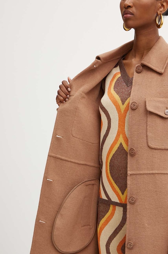 Silvian Heach cappotto in lana HORSTI GPA24109CP beige