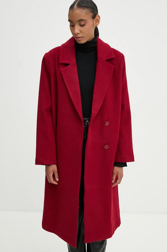 Μάλλινο παλτό 2NDDAY Liviana μαλλί κόκκινο 2245132514