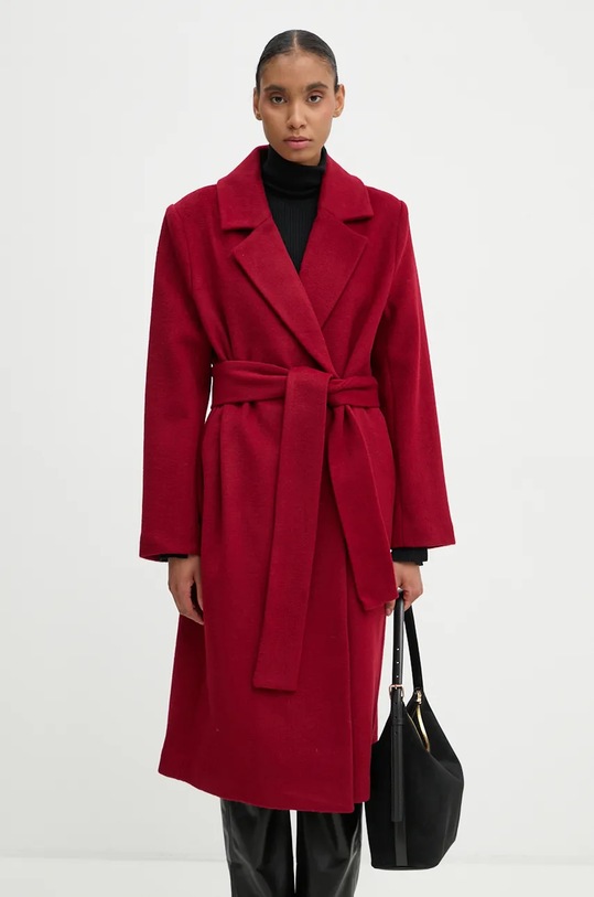 Μάλλινο παλτό 2NDDAY Liviana 2245132514 κόκκινο