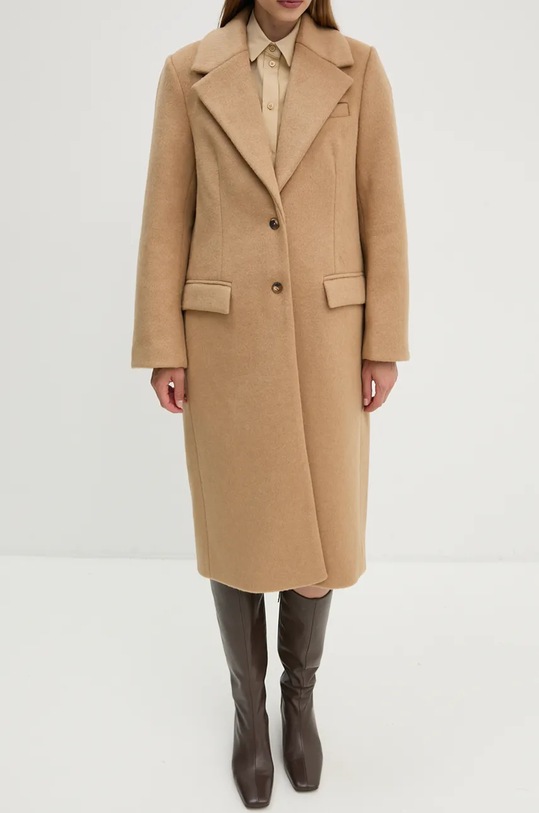 Пальто з домішкою вовни 2NDDAY Miguel з підкладкою бежевий 2245110123