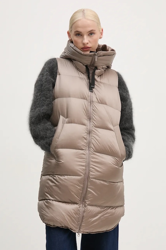 Péřová vesta Bomboogie s podšívkou hnědá VW630STDLC4