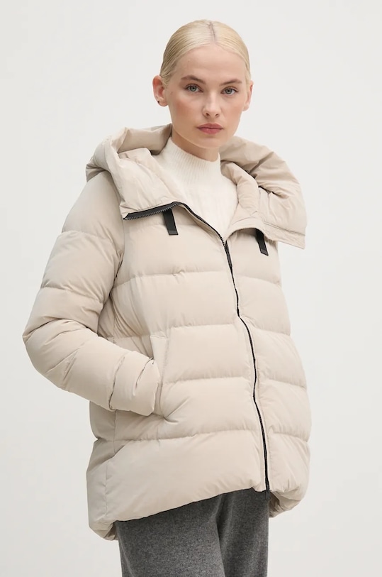 Péřová bunda Bomboogie s kapucí šedá GW6012TGLP4