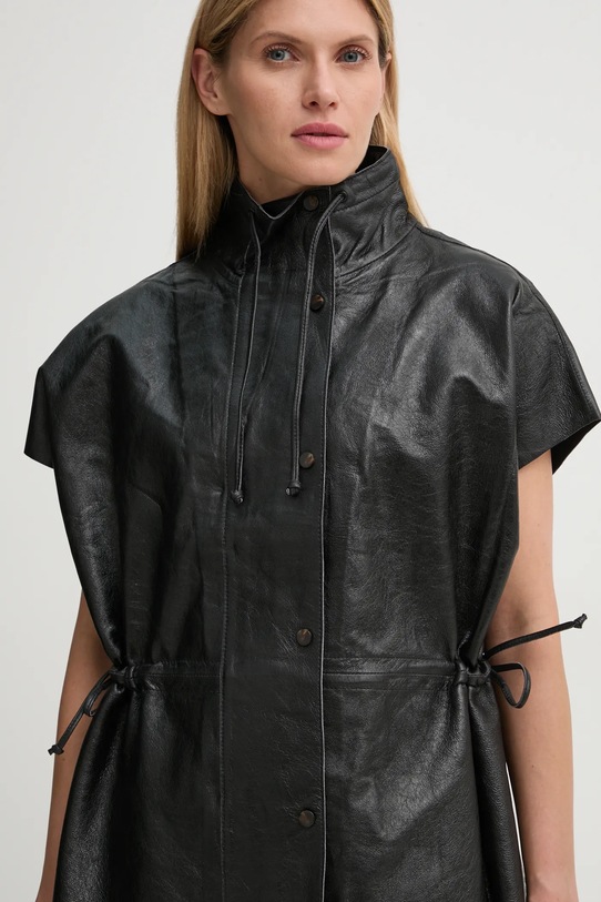 Kožni prsluk Day Birger et Mikkelsen Mortimer - Polished Leather crna DAY65243424