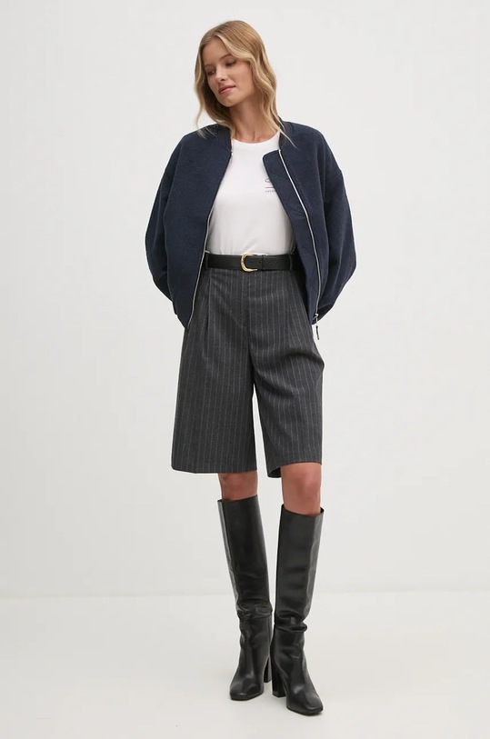 Vlněná bunda Mos Mosh 164420 námořnická modř ZW24