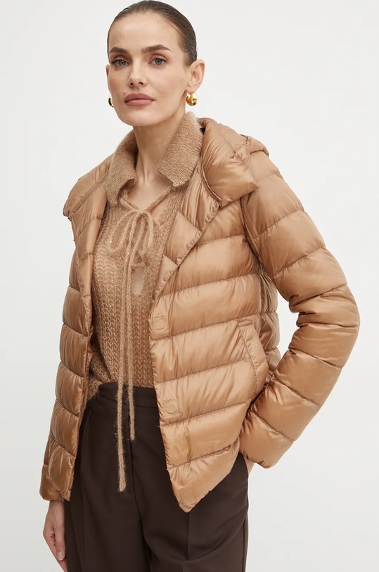 Pernata jakna Liviana Conti smeđa F4WW04