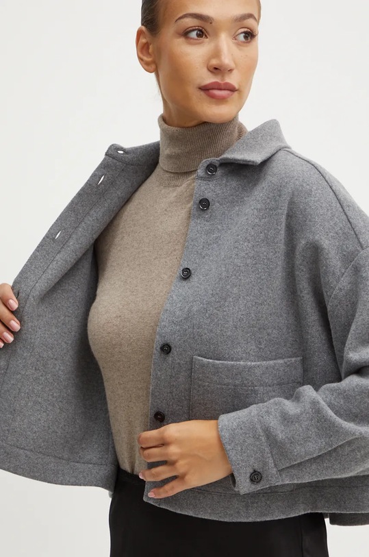 Liviana Conti palton de lana L4WL52 gri
