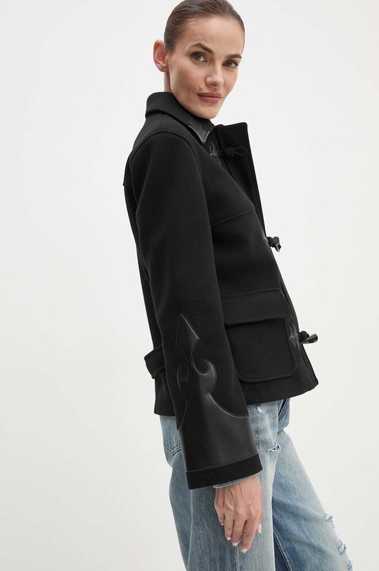 Silvian Heach palton RADIK negru GPA24049GB