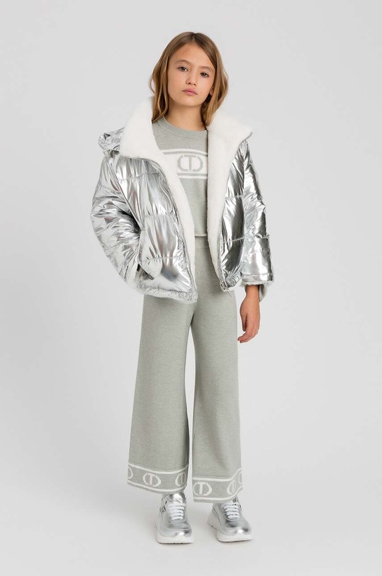 Κοριτσίστικα Αναστρέψιμο παιδικό μπουφάν Twinset 242GJ2210 λευκό