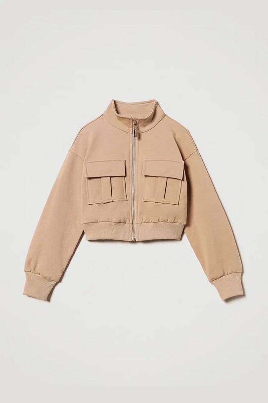 Twinset geaca bomber pentru copii 251GJ2585 bej ZS25