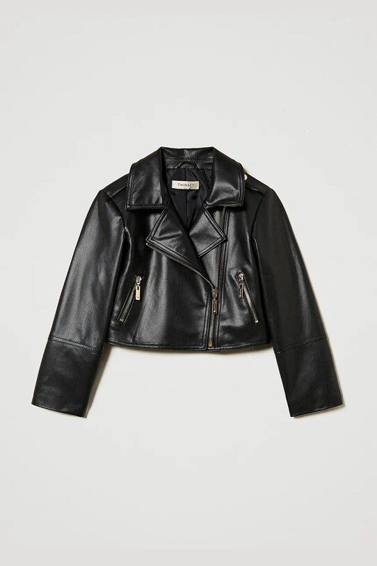 Detská bunda Twinset 251GJ2561.128.170 čierna ZS25