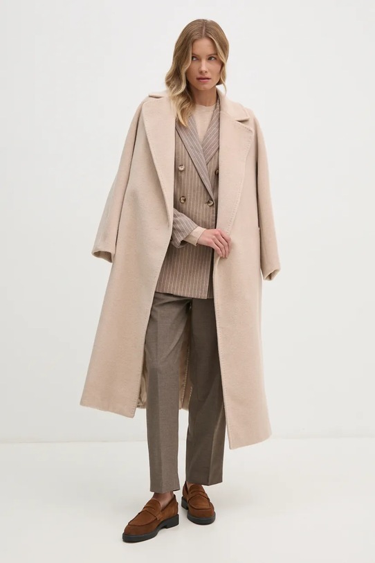 Mos Mosh blézer gyapjú keverékből 164960 bézs ZW24