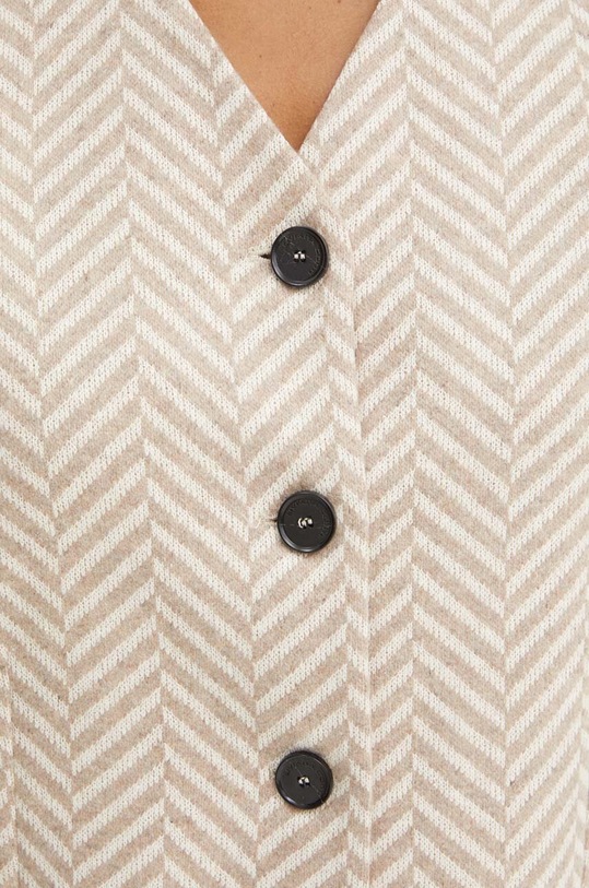 Vlnená vesta Liviana Conti F4WL24 béžová