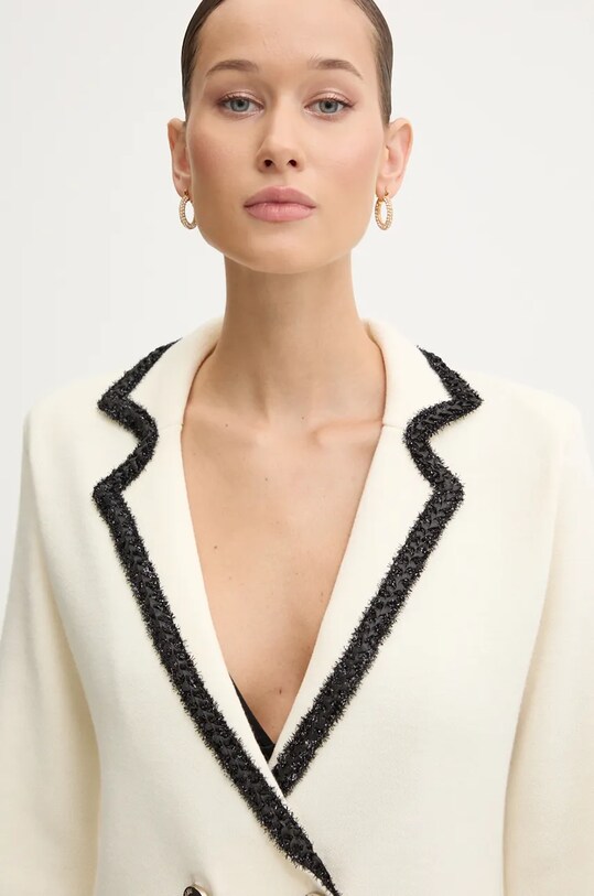 Blugirl Blumarine marynarka z domieszką wełny beżowy RF4152.MA28O