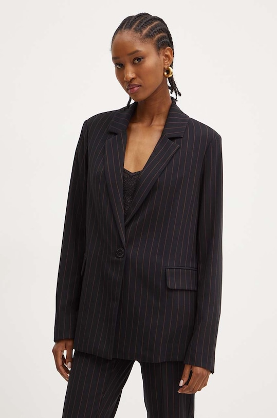 Silvian Heach marynarka FLOSBA drobny wzór czarny GPA24116GC