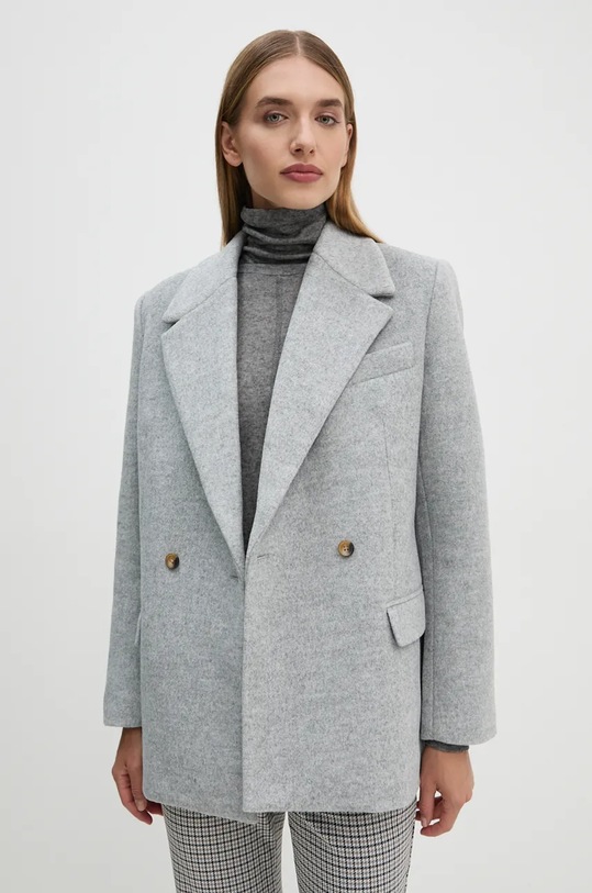 2NDDAY płaszcz Hermanna bez kaptura szary 2245115122