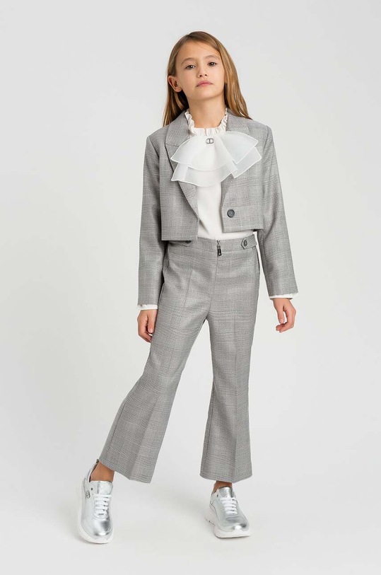 Dětské sako Twinset látka šedá 242GJ2180