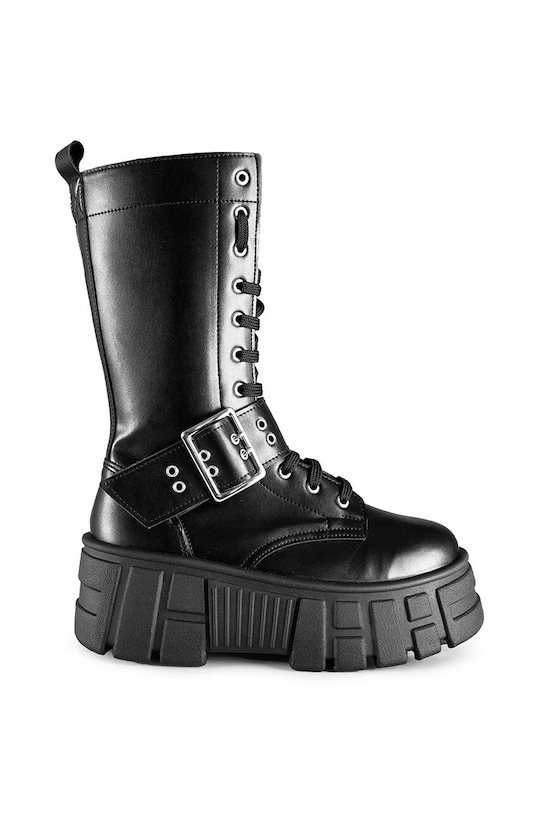 Nízké kozačky Altercore Maeve platforma černá Maeve