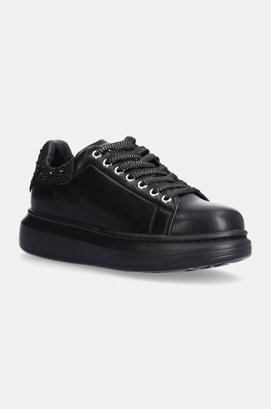 Kožené sneakers boty GOE platforma černá OO2N4004.BLACK