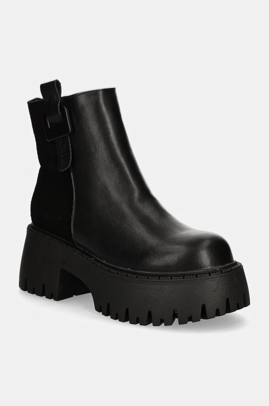 Kožne gležnjače GOE na patentni zatvarač crna OO2N4149.BLACK