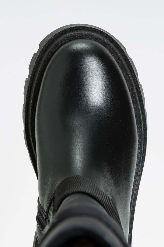 DÍVKA Dětské kožené workery Twinset 242GCJ03C černá