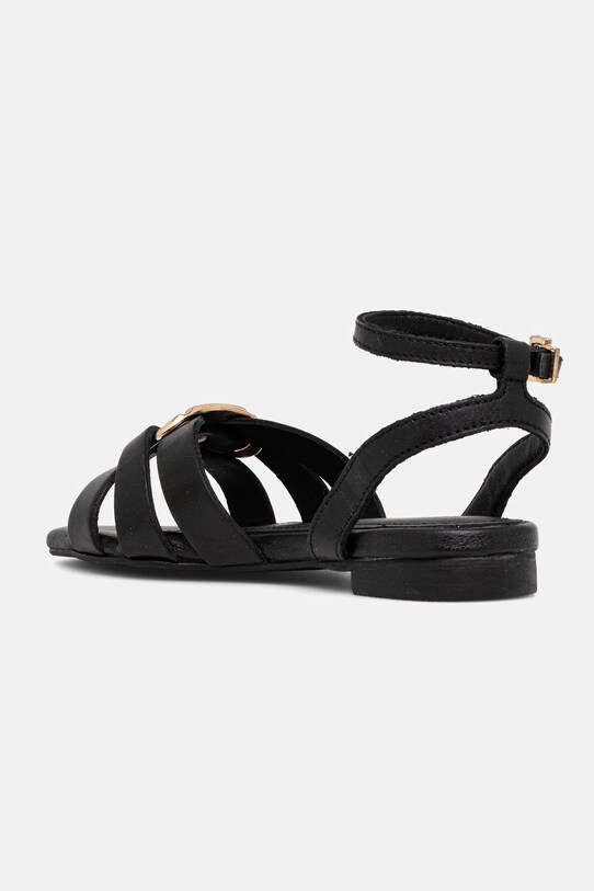 Dziewczynka Twinset sandały skórzane dziecięce 251GCJ04A.30.34 czarny