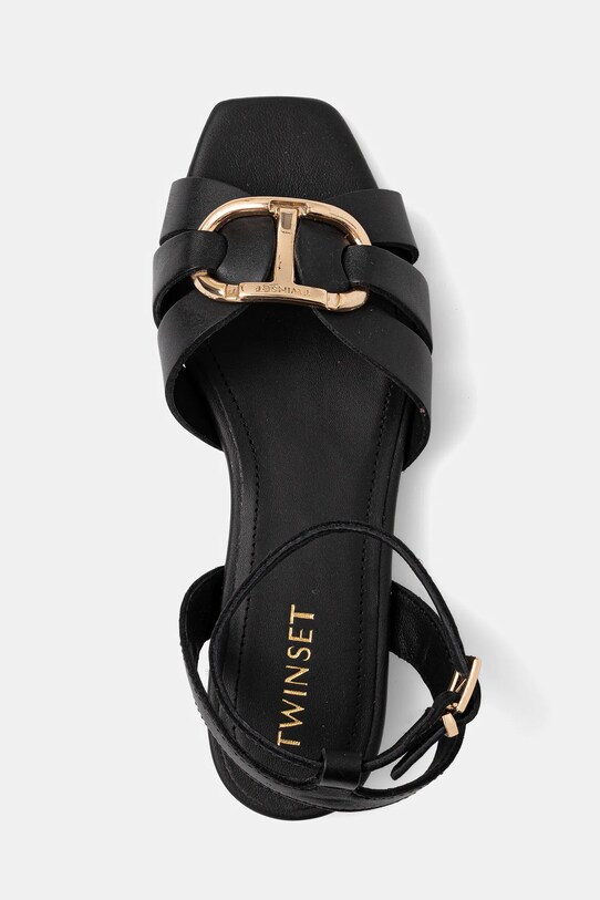 Twinset sandały skórzane dziecięce czarny 251GCJ04A.35.40
