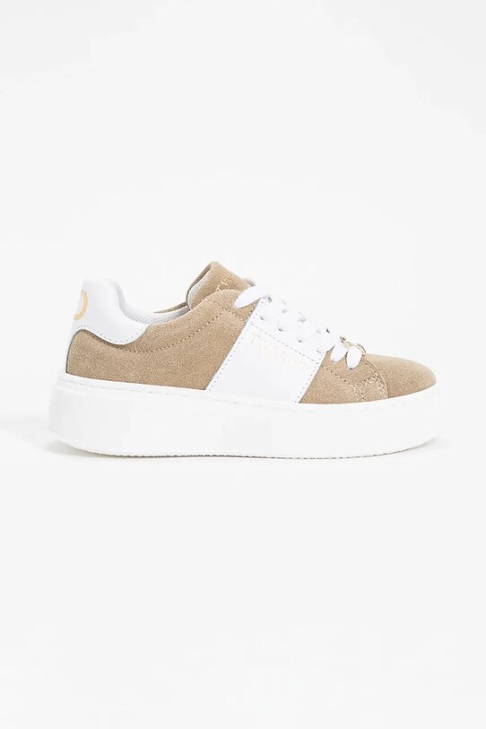 Twinset sneakers de piele întoarsă pentru copii piele întoarsă bej 251GCJ01C.30.34