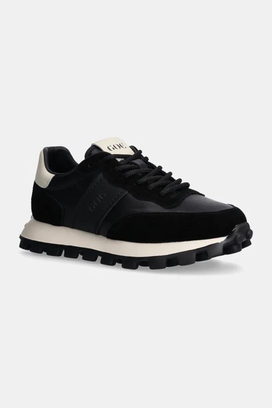 GOE sneakersy skórzane skóra zamszowa czarny OO1N4001.BLACK